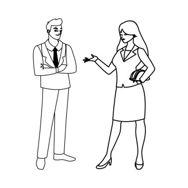 şık iş çift Avatars karakterler