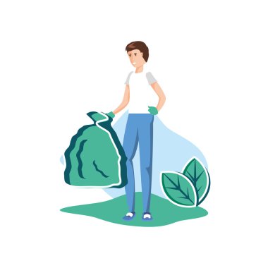 Çöp tasarımı ile Avatar adam