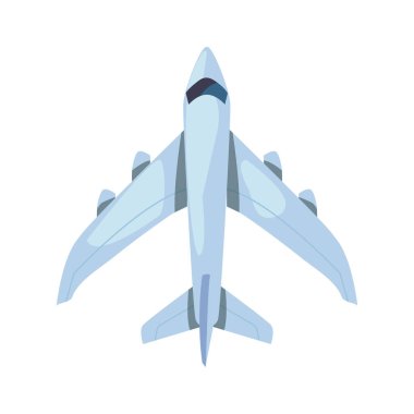 beyaz arka planda uçak taşımacılığı