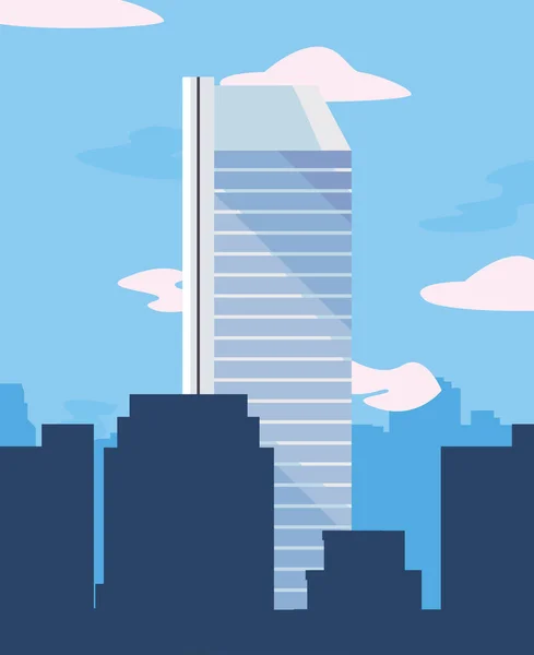 Skyskrapa urbana staden staden himmel bakgrund — Stock vektor