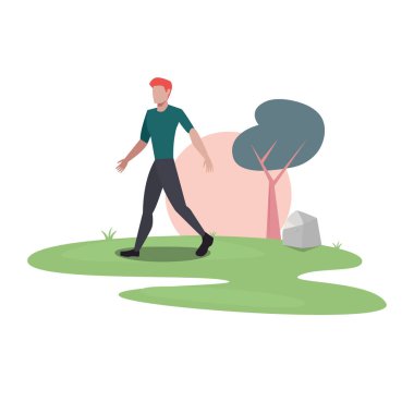 parkta açık adam karakteri