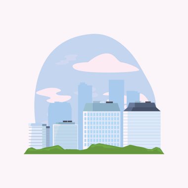 şehir binaları ve gökdelenler kentsel sahne