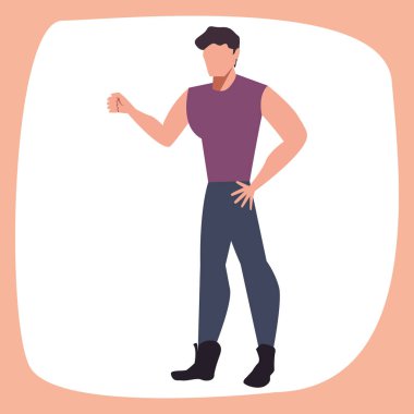 erkek karakter erkek rahat giysiler