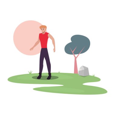 parkta açık adam karakteri