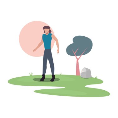 parkta açık adam karakteri