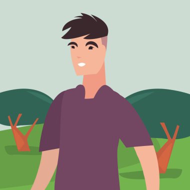 parkta açık adam karakteri