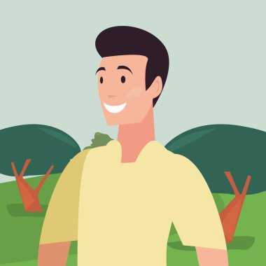 parkta açık adam karakteri