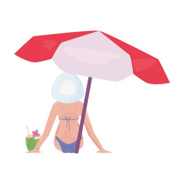 yaz saati tatil simgesi vektör ilustration