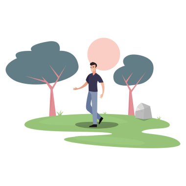 parkta açık adam karakteri