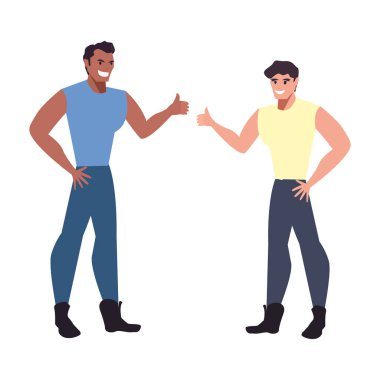 beyaz arka plan üzerinde iki erkek avatarları