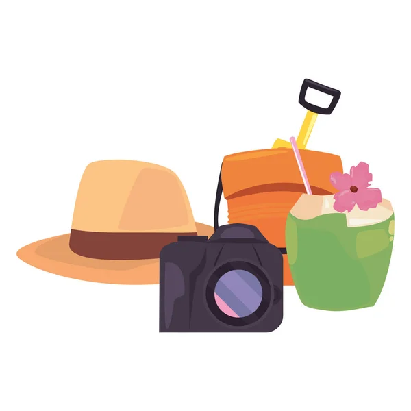Summer time holiday icon vector ilustration — Stock Vector