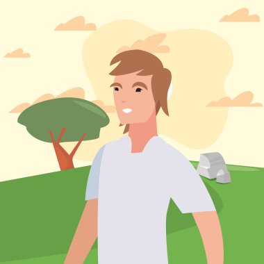 parkta açık adam karakteri