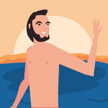 yaz saati tatil simgesi vektör ilustration