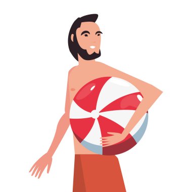 yaz saati insanlar simge vektör ilustration