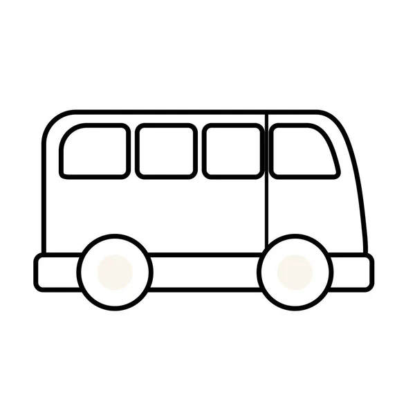 Vehículo furgoneta transporte icono aislado — Vector de stock