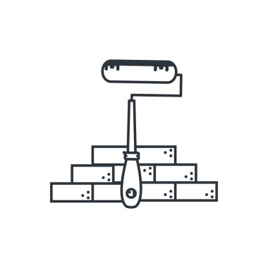 inşaat tuğla altında tasarım vektör ilustration