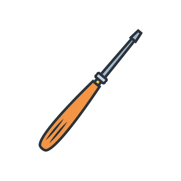 Under construction screwdriver tool design — Stock Vector