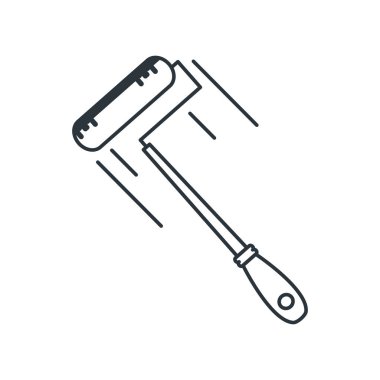 inşaat silindir tasarım vektör ilustration altında