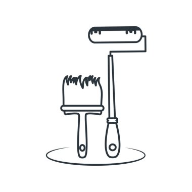 inşaat araçları tasarım vektör ilustration altında