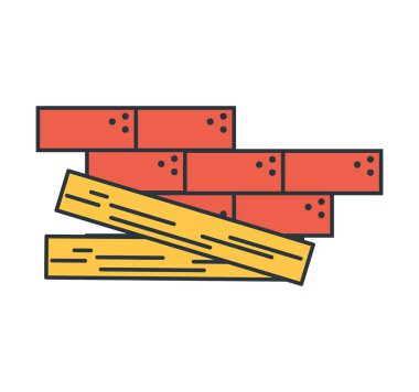 inşaat tuğla ve ahşap tasarım altında