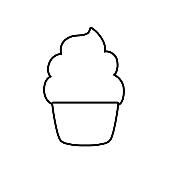 美味的甜纸杯蛋糕孤立图标 — 图库矢量图片