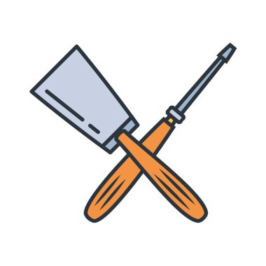 inşaat araçları tasarım vektör ilustration altında