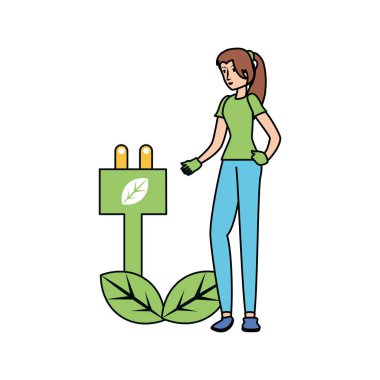 Avatar kadın ve eko fiş tasarımı