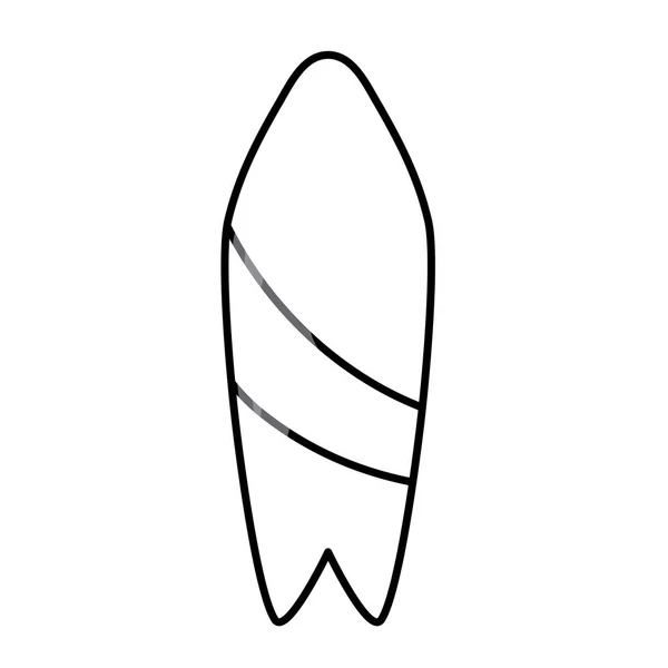 Surfbräda utrustning sport isolerad ikon — Stock vektor