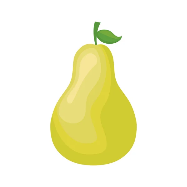 Fresh pear fruit isolated icon — Stock Vector