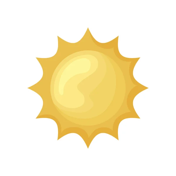Verão sol quente ícone isolado — Vetor de Stock