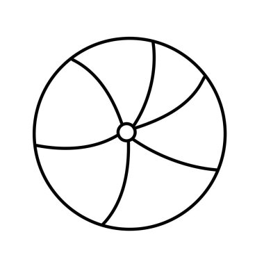 balon plastik plaj izole simgesi