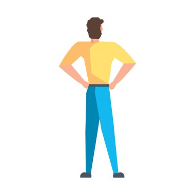 İzole adam tasarım vektör ilustration