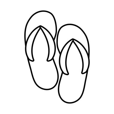 flip flops aksesuar izole simgesi