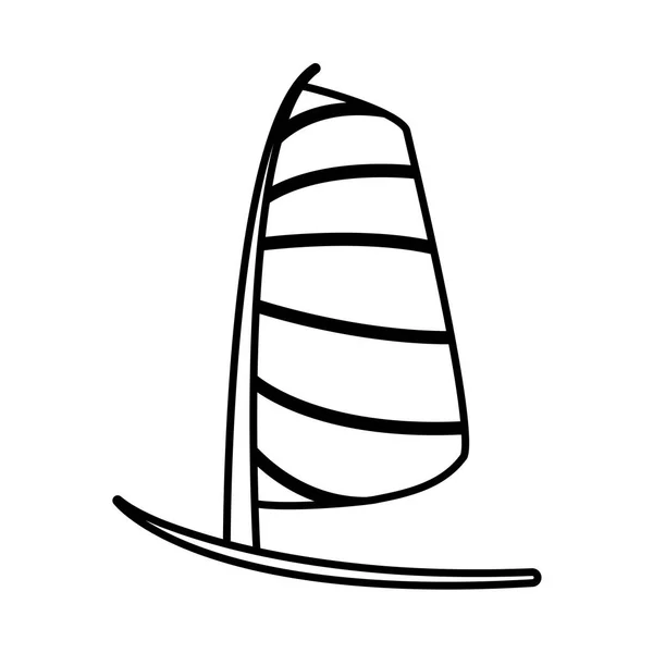Segelboot Transport Reise isoliert Symbol — Stockvektor