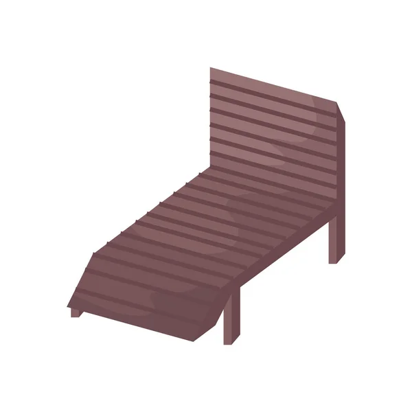 Chaise plage été isolé icône — Image vectorielle