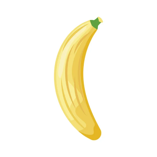 Buah pisang segar ikon terisolasi yang sehat - Stok Vektor