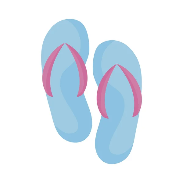 Flip flops accessory isolated icon — Stock Vector