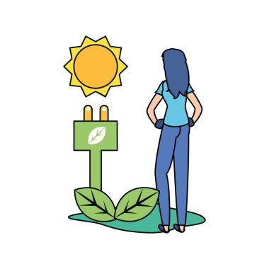 Avatar kadın ve eko fiş tasarımı