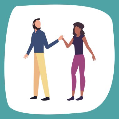 erkek ve kadın karakterleri avatarlar