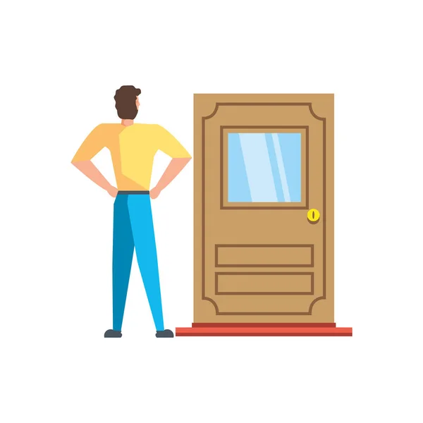 Drzwi i avatar Man Design — Wektor stockowy