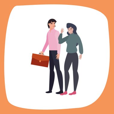 erkek ve kadın karakterleri avatarlar