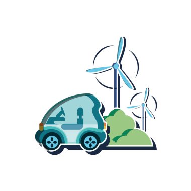 İzole rüzgar değirmeni ve sürdürülebilirlik tasarımı