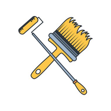 inşaat araçları tasarım vektör ilustration altında