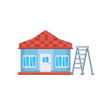 Ev altında inşaat tasarım vektör ilustration