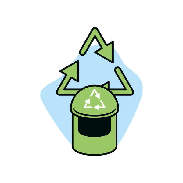 Recycling-Symbol durch Pfeile dargestellt — Stockvektor