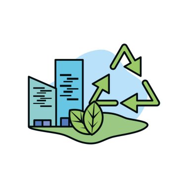 Oklar tarafından temsil edilen geri dönüşüm simgesi