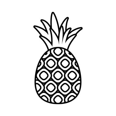 taze ananas meyve izole simgesi