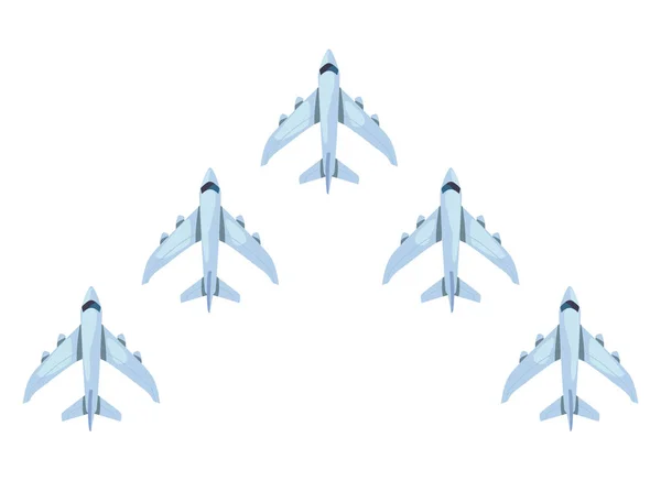 Avions de transport volant sur fond blanc — Image vectorielle