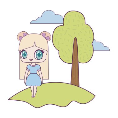 manzara sevimli küçük bebek