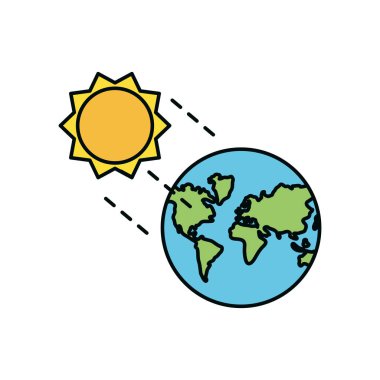 İzole yaz güneş tasarım vektör ilustration